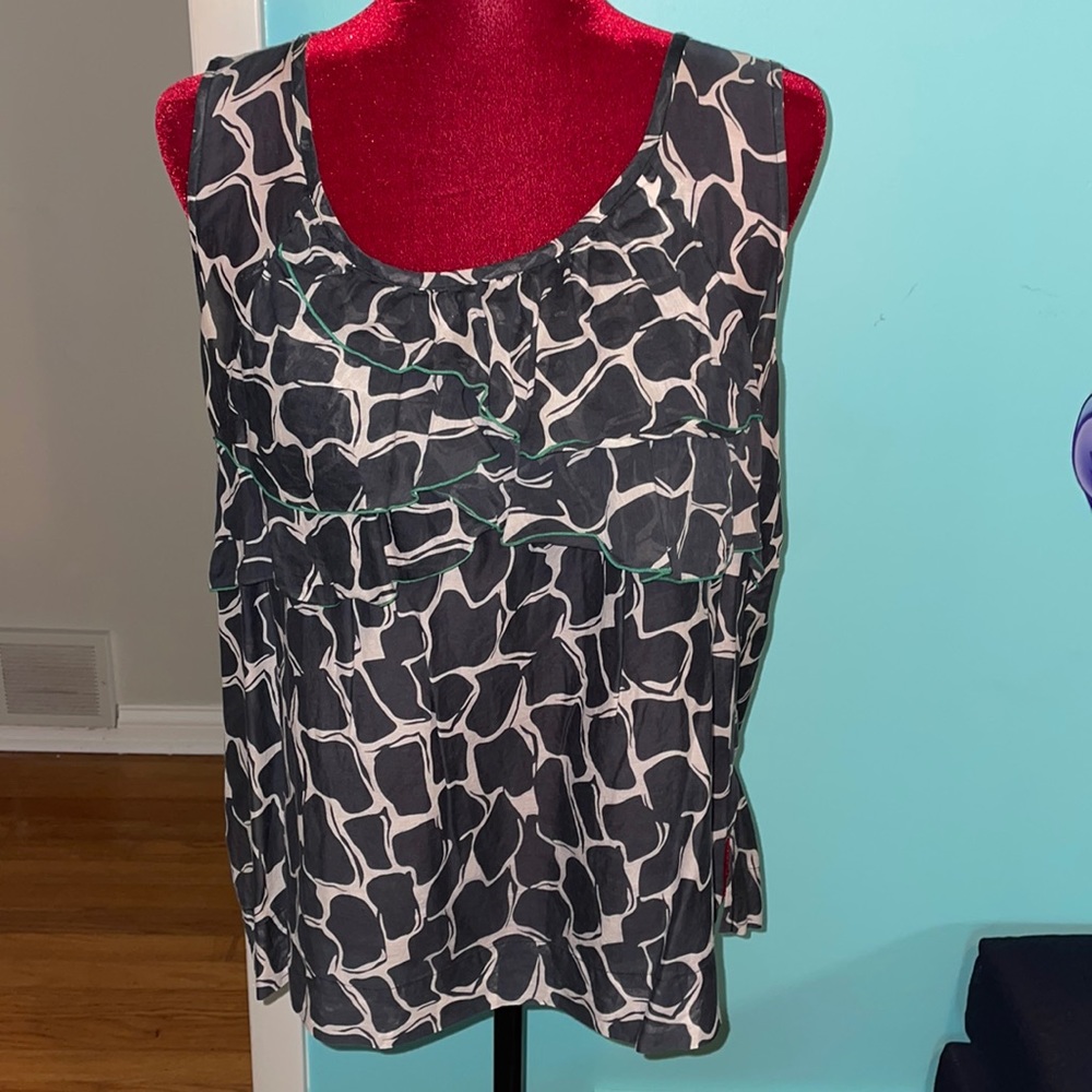 Anthropologie Odille tissue weight sleeveless blouse